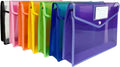 7 Pack Plastic Expanding File Folders Fit Letter/A4 Size | Transparent Envelopes With Snap Closure For School/Office/Home,No Dviders,Waterproof,Pocket File Folders,Colorful