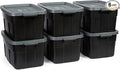 Rubbermaid Heavy Duty Black Storage Bins Plastic Totes by Rubbermaid