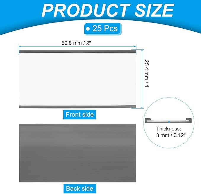 PATIKIL Magnetic Label Holder 2" x 1" - Image 2