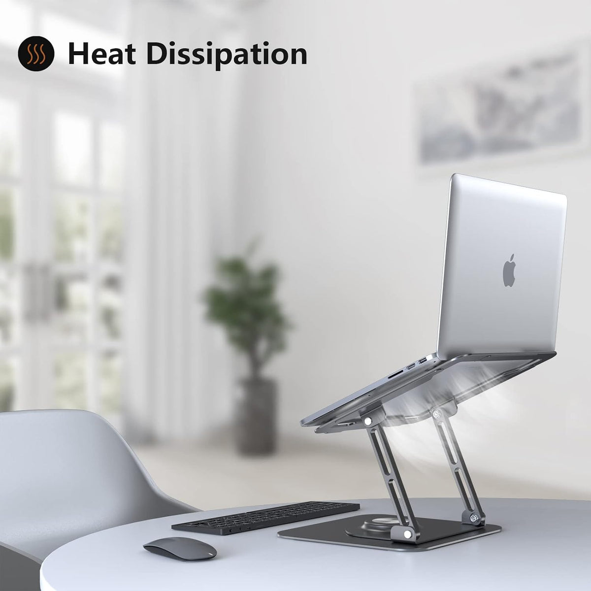 Laptop Stand for desk(360°Rotating),Aluminum laptop Riser for 10-16"Laptops