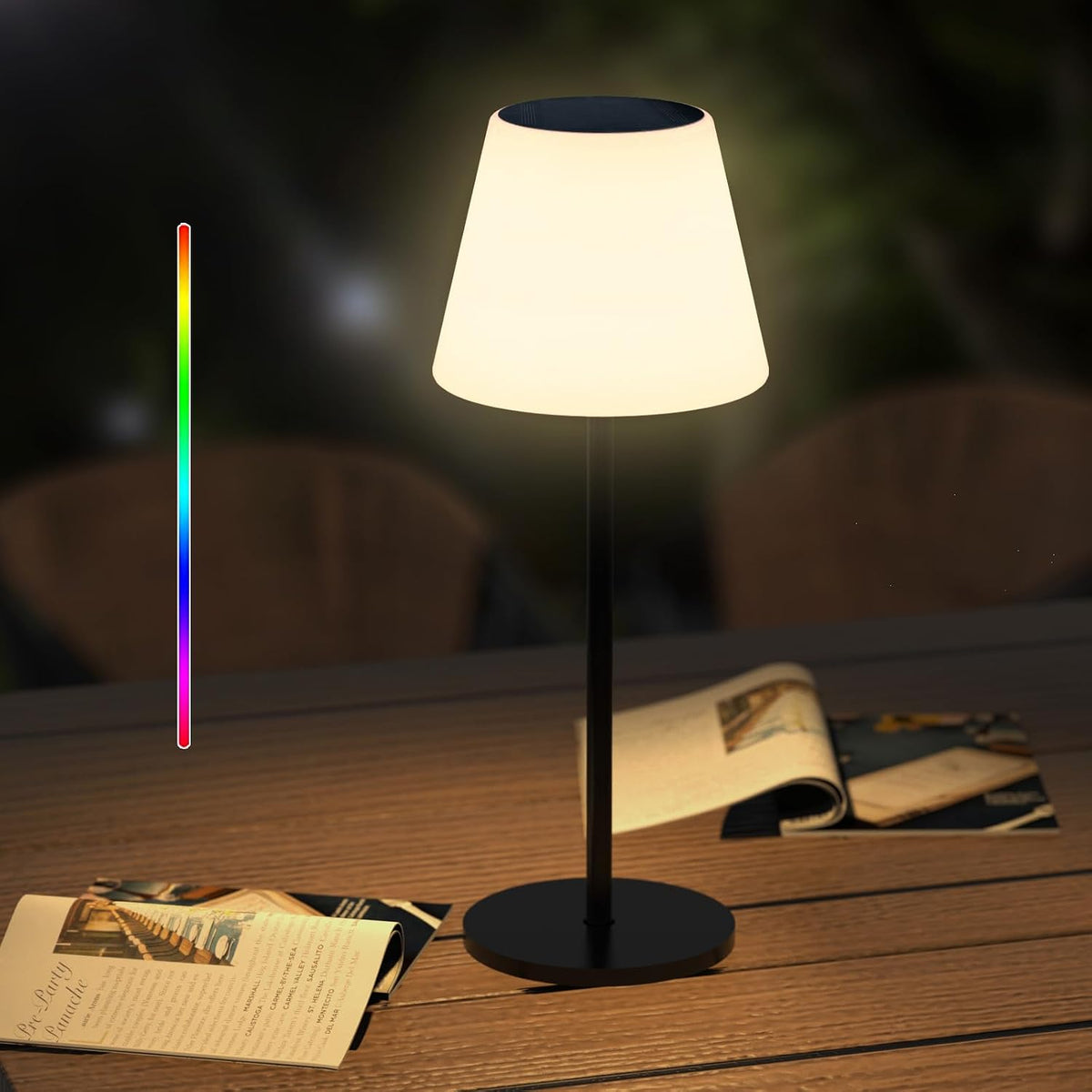 Gewiny Solar Table Lamp Outdoor Solar Lamp Waterproof with Light Sensor,Outdo...