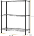 M MZG 750 lbs 3 Tier Storage Rack Metal Wire Shelving Unit, Storage Standing - Image 3