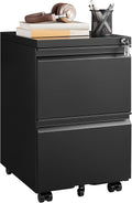guizeeopo 2 drawer locking file cabinet, fully assembled, main product view