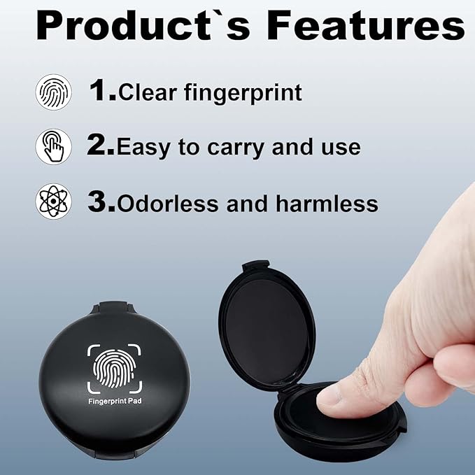 Fingerprint Ink Pad 5 Pack Thumbprint Ink Pad - Image 3