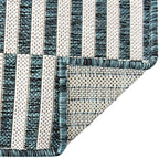 unique loom outdoor striped collection area rug on a desk or shelf