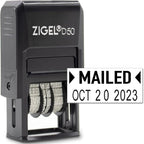 ZIGEL D50 Date Stamp with MAILED by ZIGEL