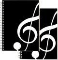 Music Notebook 2 Pack, 100 Sheets/200 Pages Blank Sheet Music Notebook by VIVTOB