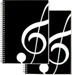 Music Notebook 2 Pack, 100 Sheets/200 Pages Blank Sheet Music Notebook by VIVTOB