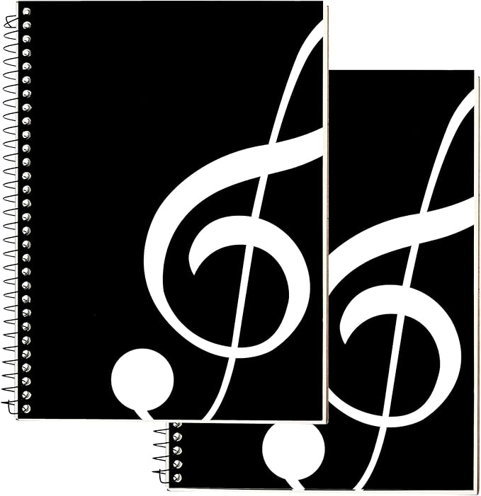 DOMMI Blank Sheet Music Composition Notebook 2 Packs, Manuscript Staff Paper by DOMMI