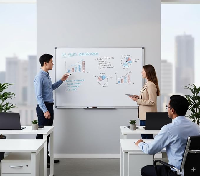 72 x 40 Inch Large Magnetic Whiteboard - Image 5