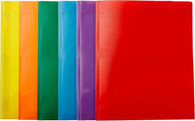Amazon Basics Heavy Duty Plastic Folders by AmazonBasics