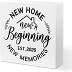Housewarming Gifts New Home, 2026 House Warming Gifts Wood Box Sign, by Unknown