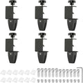 PATIKIL 6 Pcs 1/8" to 1/2" Adjustable Desk Divider Partition Clips, Aluminum by PATIKIL