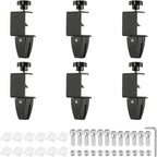 PATIKIL 6 Pcs 1/8" to 1/2" Adjustable Desk Divider Partition Clips, Aluminum by PATIKIL