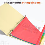 Sooez 8 Count Dividers with Pockets, 8 Tabs Binder Dividers - Image 7