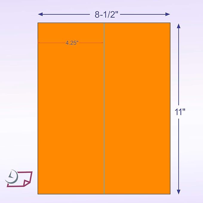 NextDayLabels 8-1/2 x 11" Neon Color High Light Fluorescent Labels - Image 2