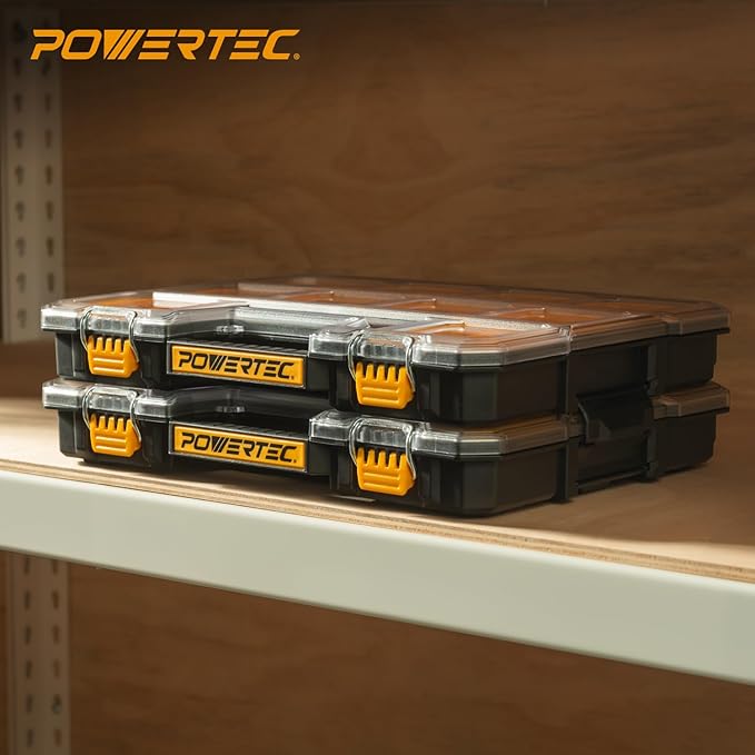POWERTEC Small Parts Organizer & Tool Box – 20 Compartments, IP65 Water & Dust - Image 9