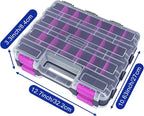 Tools Organizer Box Small Parts Storage Box 50-Compartment Double Side Hardware - Image 3