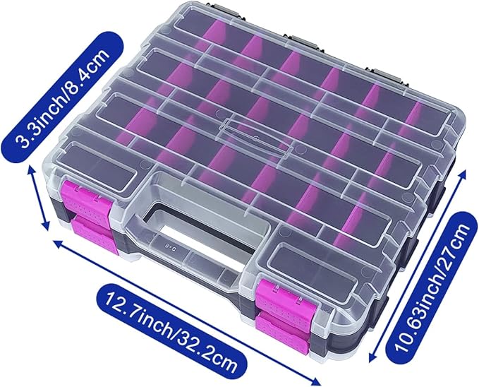 Tools Organizer Box Small Parts Storage Box 50-Compartment Double Side Hardware - Image 3