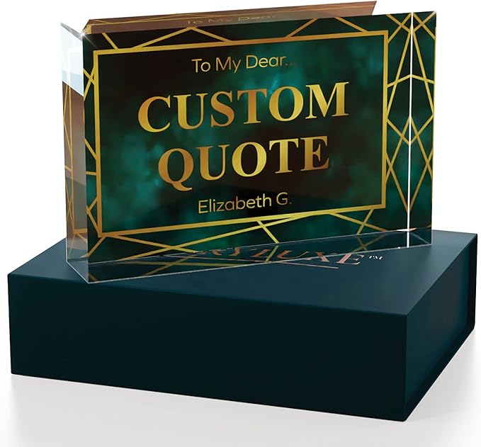 Personalized Gifts, Custom Quote Block Letter Board, Crystal-Clear Acrylic - Image 3
