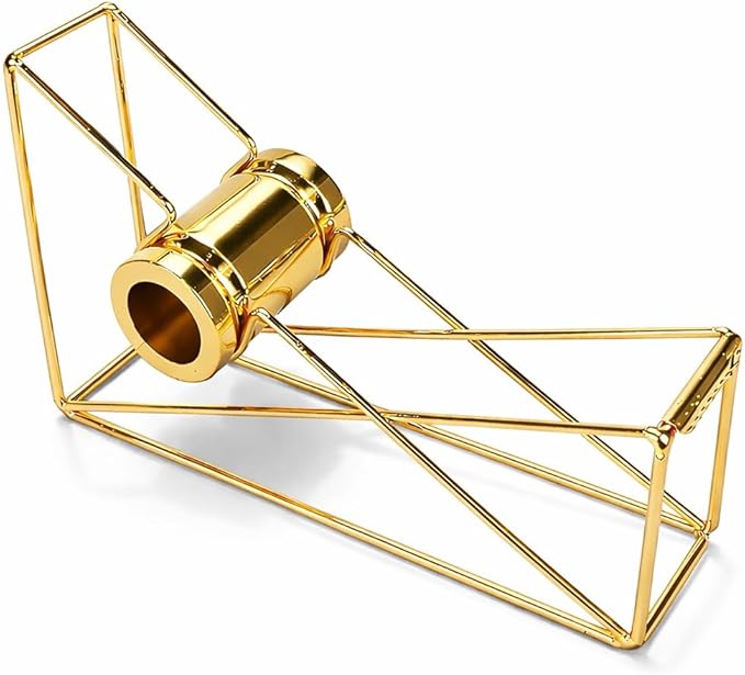 Gold Desktop Tape Dispenser Metal Wire Tape Holder by Unknown