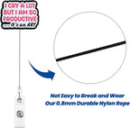 I Cry a Lot But I Am So Productive Funny Badge Reel | Retractable ID Card Badge - Image 5