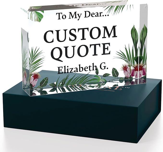 Personalized Gifts, Custom Quote Block Letter Board, Crystal-Clear Acrylic - Image 4
