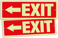 iSYFIX Exit Signs with Directional Left Arrow by iSYFIXPREMIUMSIGNS