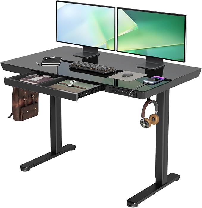 Claiks Glass Standing Desk by CLAIKS