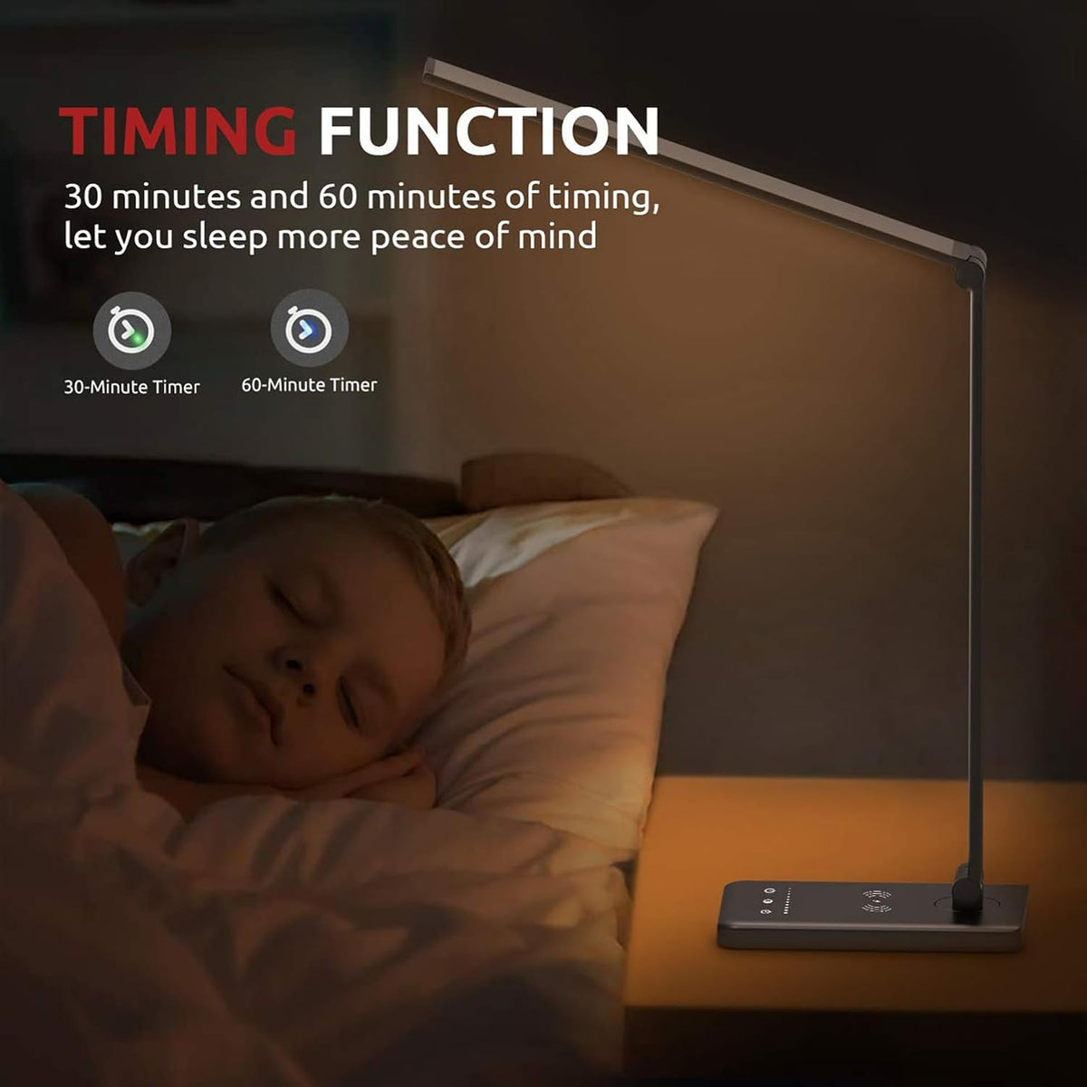 led desk lamp with wireless charger, usb charging, package contents
