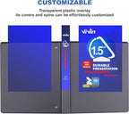 ViVin Sturdy 1.5 Inch D Ring Binders, 1.5'' 3 Ring View Binder - Image 3