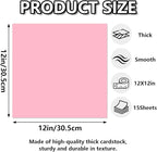 15 Sheets Pink Cardstock 12"x12", 250gsm/90lb Heavyweight Cover Cardstock Paper - Image 2
