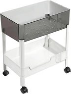 LiWNYRK 2 Tier Rolling Cart