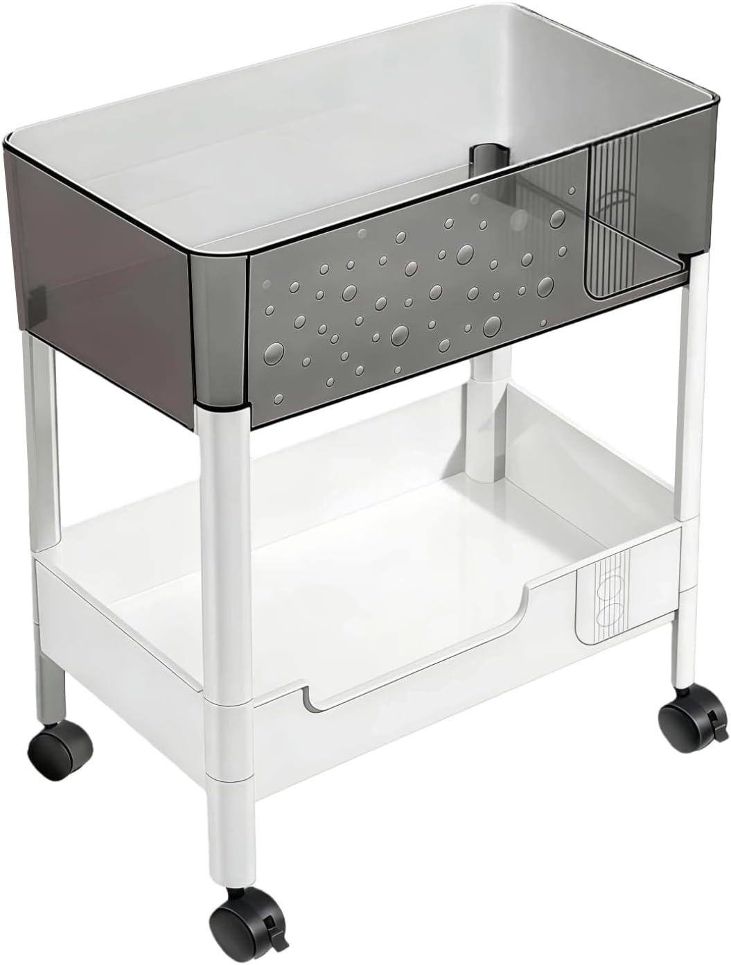 LiWNYRK 2 Tier Rolling Cart
