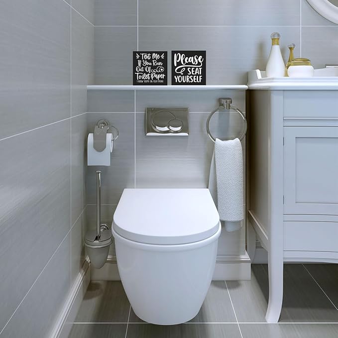2 PCs Funny Bathroom Decor, Humor Bathroom Decorations Bathroom Accessories - Image 5