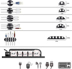 ELII 300PCS Cable Management Kit, 4 Cable Sleeve 35 Cable Clips - Image 5
