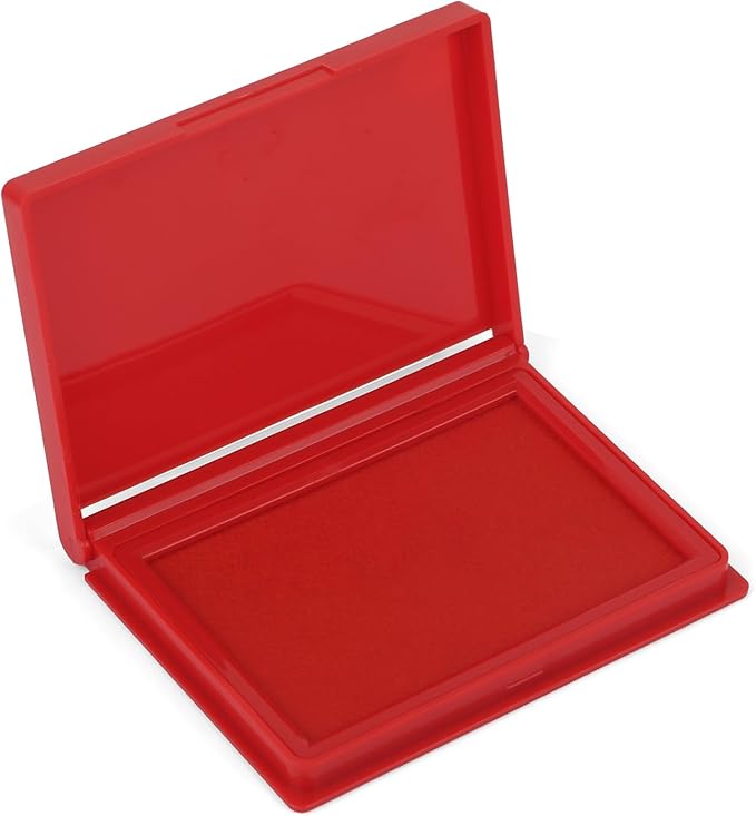 Red Stamp Pad, 4 x 2.5 Inch Premium Quality Ink Pad by Hoiny