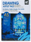 TRANSON Artist Mix Media Sketchbook Marker Pad, 5.8”x8.3” 80 Sheets A5 Art by Transon