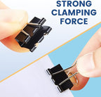 208 PCS Binder Clips Paper Clamps Assorted Sizes, Metal Paper Binder Clip - Image 3