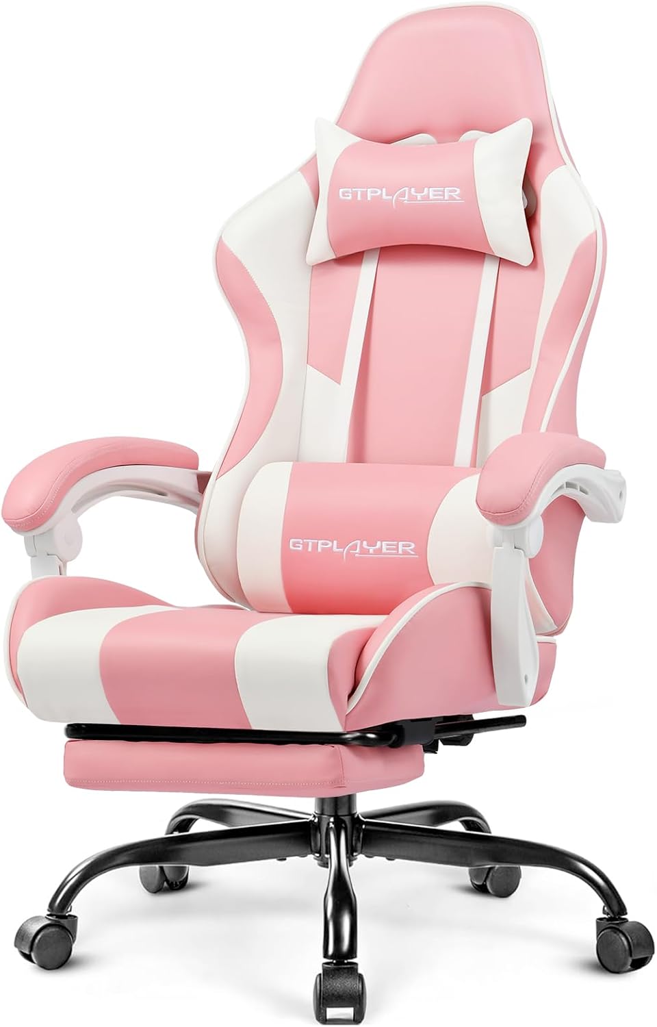 GTPLAYER Gaming Chair, Computer Chair with Footrest and Lumbar Support, Heigh...