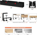 Univivi No Drill Under Desk Cable Management Tray, Clamp/Screw Mount Desk Cable - Image 4