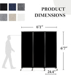Upgrade Version Room Partition and Divider, Freestanding Rolling Dividers - Image 2