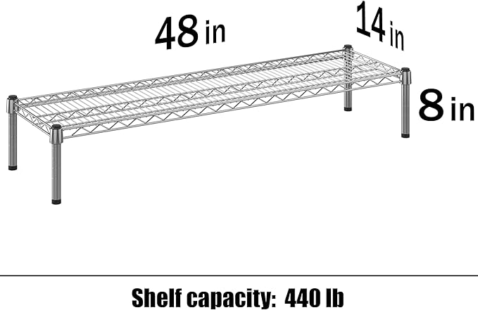 Regal Altair 14" Deep x 48" Wide x 8" Height 1-Tier Wire Shelving Kit | NSF - Image 3