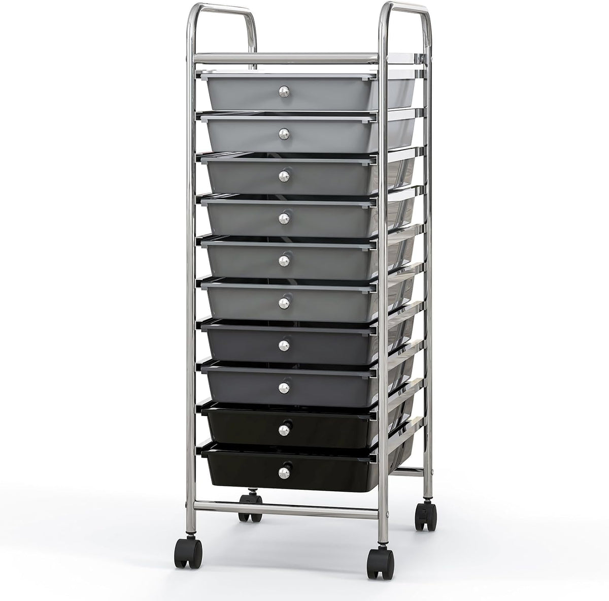 Giantex 10-Drawer Storage Cart w/Universal Wheel, Rolling Cart w/Handle