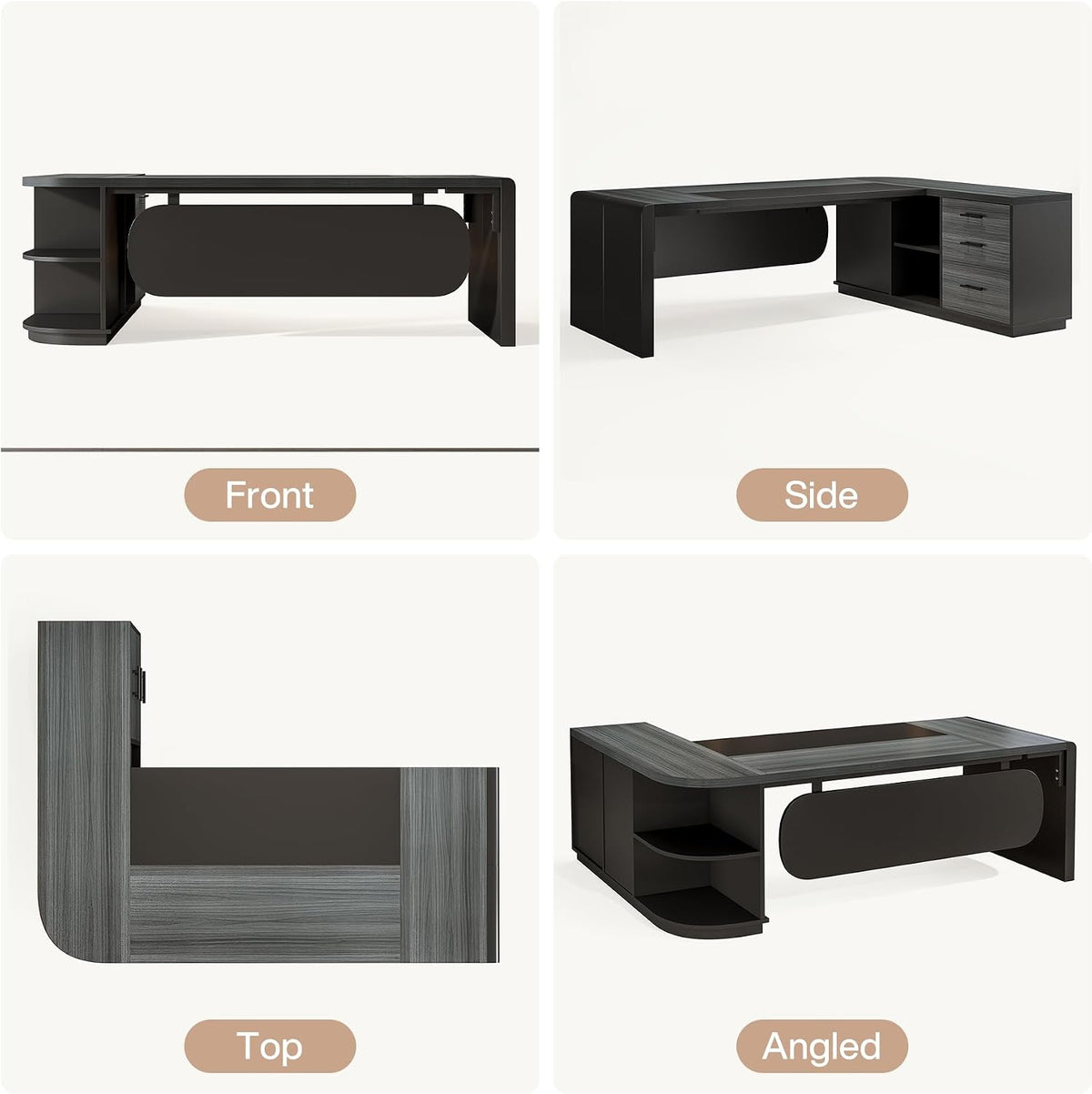 Tribesigns 81‘’ L-Shaped Executive Desk, Large Modern Office Desk with Drawer...