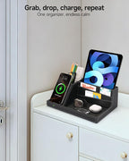 Valet Tray, Built in Wireless Charging Pad, Nightstand Organizer, Dresser - Image 4