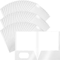 Jutom 50 Pcs 2 Pocket Glossy Paper Folders Glossy Paper Laminated Portfolios by Jutom