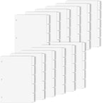 Binder Dividers for 3 Ring Binder, 1/5 Cut Tabs, Letter Size, Blank Write On by COIDEA