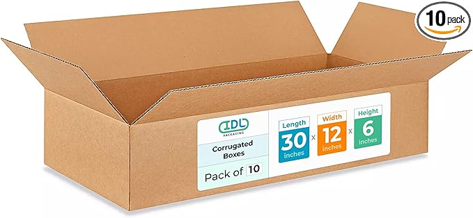 Large Shipping & Moving Boxes 30x12x6 inches by IDLPackaging