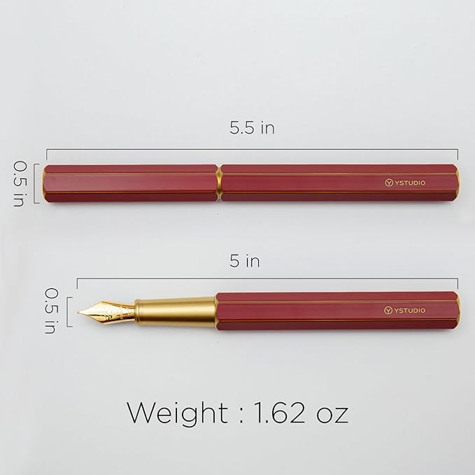 YSTUDIO Stunning Classic Revolve Fountain Pen, Schmidt Gilded Nib, Best Pen - Image 4